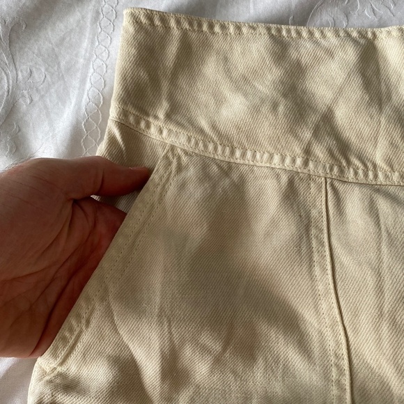 Aerie Women's NWT‎ Cream/Beige Linen Blend Mini Skirt Size Large - Picture 7 of 14